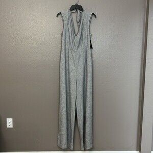 Soho NY&C Street woman’s striped sleeveless line blend Jumpsuit Boho Beach M